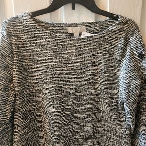 Carolyn Taylor Women's sweater, color black, gray, white. Size L, NWT.